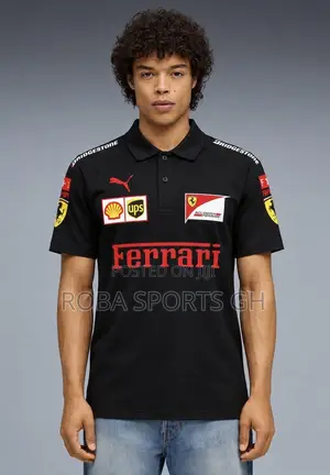 Scuderia Ferrari 2026 F1 Black Polo Shirt