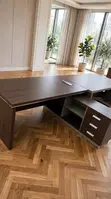 L Shape Executive Desk + CEO Executive Chair - 2