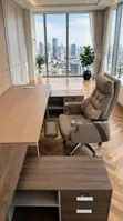 L Shape Executive Desk + CEO Executive Chair - 4
