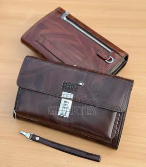 Luxury Montblanc Men's Leather Clutch Wallet