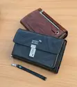 Luxury Montblanc Men's Leather Clutch Wallet - 4
