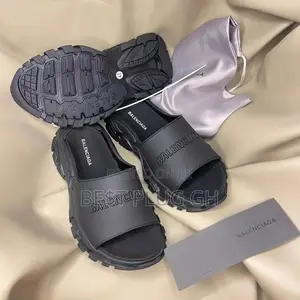 Balenciaga Track Slide Sandals - Triple Black