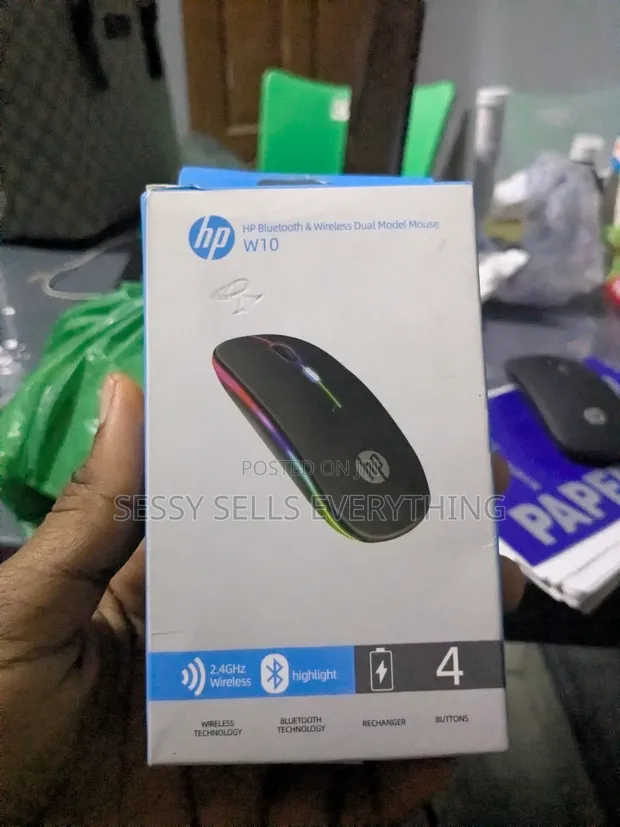 HP W10 Wireless Mouse with RGB Lighting - 1