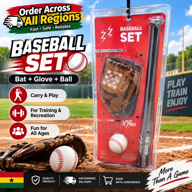 Baseball Set with Bat, Glove, and Ball - 1