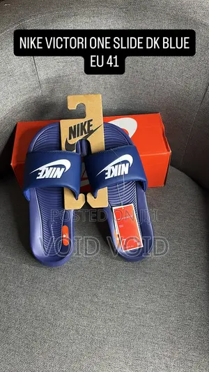 Original Nike Victori One Slides - Black, Size 42