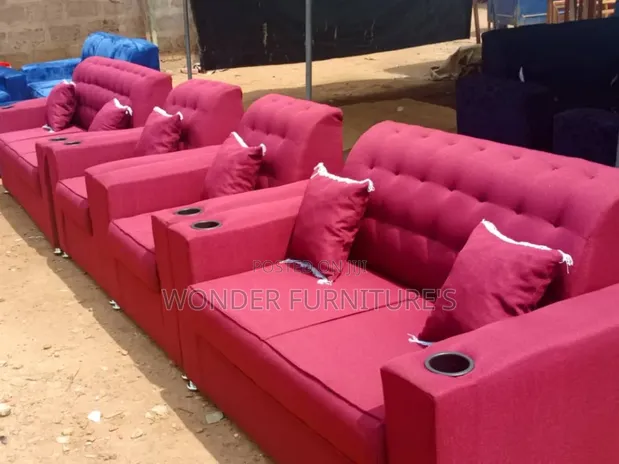 High Quality Red Sofa Set - 7 Seater - 1