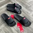 Diesel Pool Slides - Black with Red/White D Logo - 3