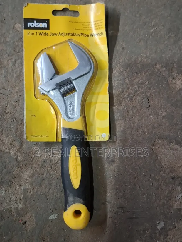 Rolson 8in 2-in-1 Adjustable Pipe Wrench - 1