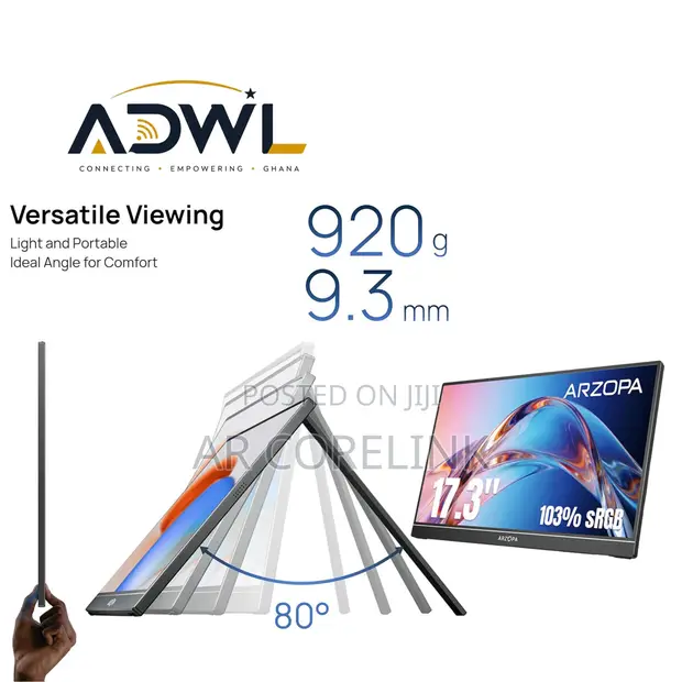 ARZOPA 17.3 Inches Portable Monitor - 1080P - 1
