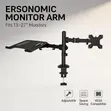 HUANUO Adjustable Monitor Stand - Single Arm Desk Mount - 1