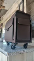 Premium Brown Leather Rolling Briefcase - 3
