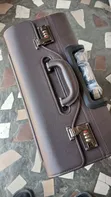 Premium Brown Leather Rolling Briefcase - 4