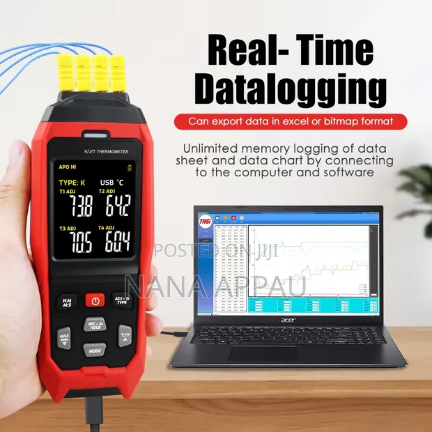TASI TA612C 4-Channel Thermocouple Data Logger - 1
