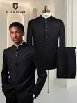 Men's Mandarin Collar Political Suit - 2