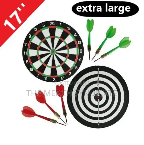 Extra Large 17" Double-Sided Adult Dartboard Game - 1