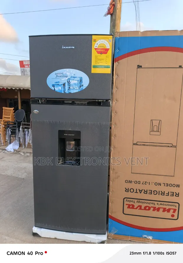Innova 210L Double Door Refrigerator with Water Dispenser - 1