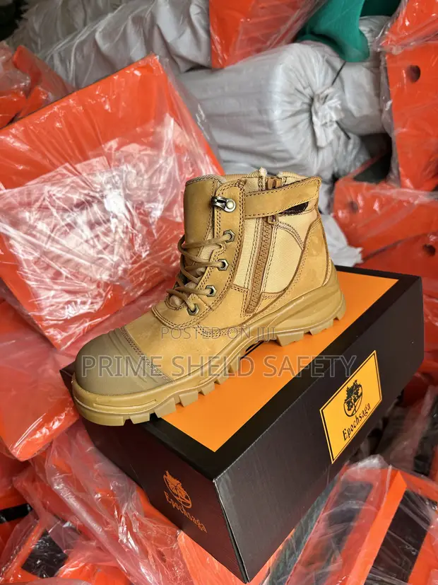 Khaki Industrial Safety Work Boot - 1