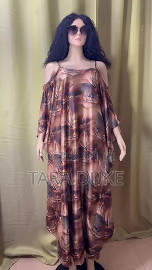 Women's Silk Satin Kaftan Maxi Dress