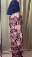 Women's Silk Satin Kaftan Maxi Dress - 4