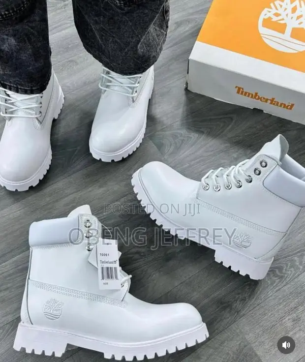Original Timberland All White Waterproof Boots - 1
