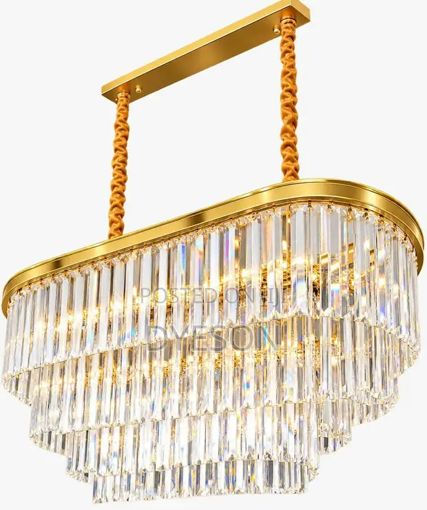 Rectangular LED Chandelier - 6 Lights, Color Changing - 1