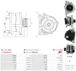 AS-PL A1012 Alternator for Opel Corsa, Astra, Vectra, Signum; Saab 900, 9-5, 9-3 - 4