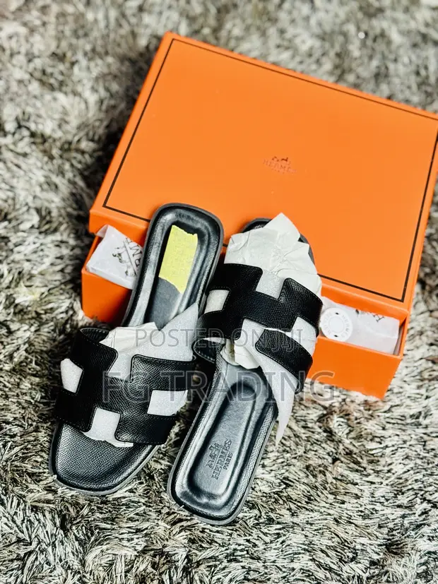 Hermes H-Style Leather Slippers - Ladies - 1