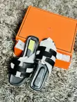 Hermes H-Style Leather Slippers - Ladies - 1