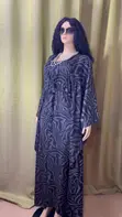Zebra Print Kaftan Maxi Dress - Size 14 - 3