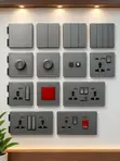 T6 Grey Electrical Socket - 1
