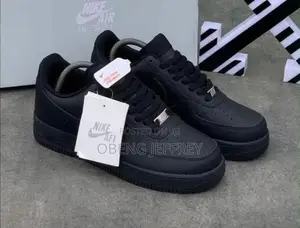 Original Kids Nike Air Force 1 All Black Sneakers