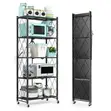 Modern 5-Tier Foldable Metal Storage Rack - 1