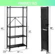 Modern 5-Tier Foldable Metal Storage Rack - 3