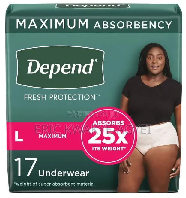 Depend Fit-Flex Incontinence Underwear for Women, Large, 17 Count - 1
