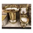 Royal Gold Toilet and Standing Wash Basin - 5