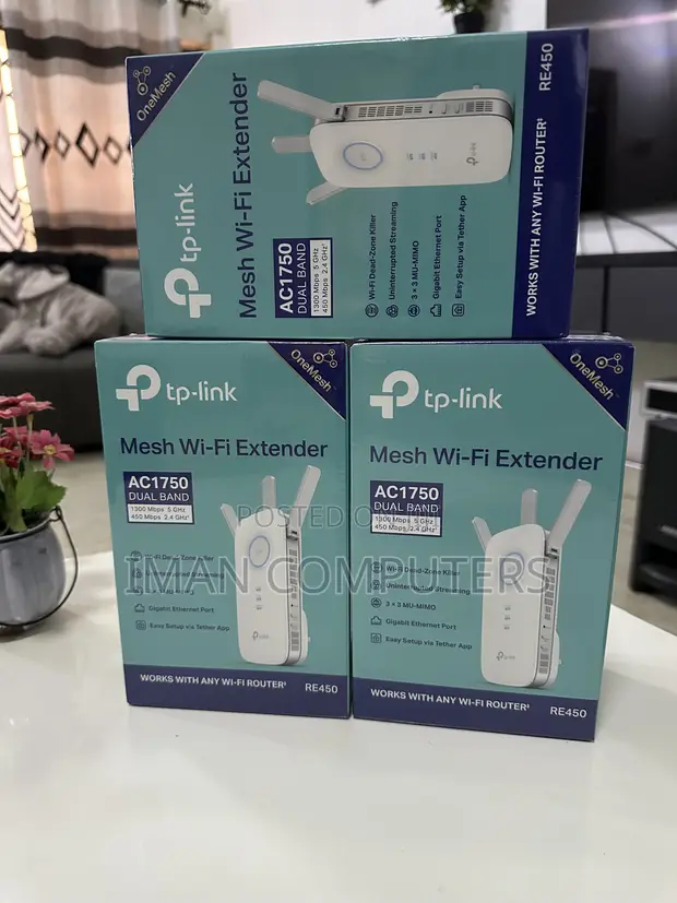 TP-Link RE450 AC1750 Dual Band Mesh Wi-Fi Extender - 1