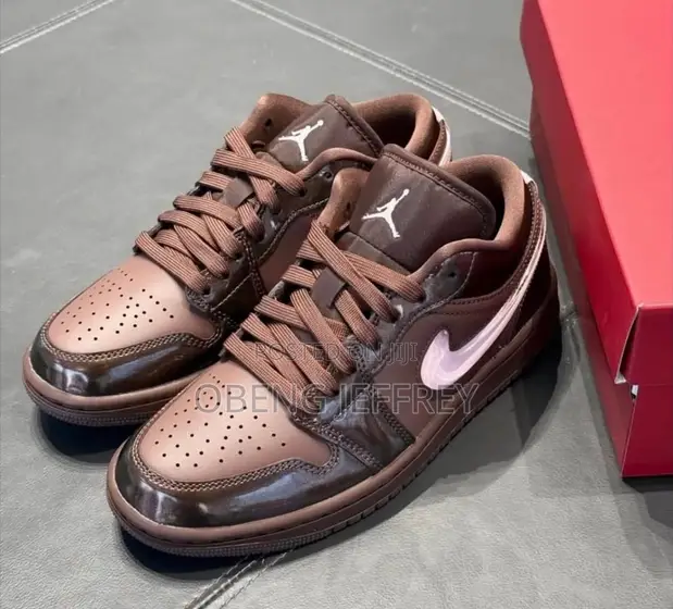 Original Air Jordan 1 Low Patent Leather Brown - 1