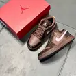 Original Air Jordan 1 Low Patent Leather Brown - 2