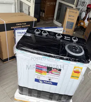 Premium 12kg Twin Tub Washing Machine (White/Black)