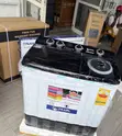 Premium 12kg Twin Tub Washing Machine (White/Black) - 1