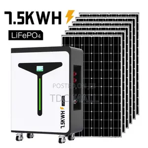 7.68kWh LiFePO4 All-in-One Solar Energy Storage + 5 Panels