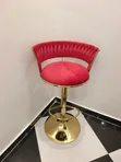 Royal Comfort Swivel Bar Stool - Red Fabric - 2
