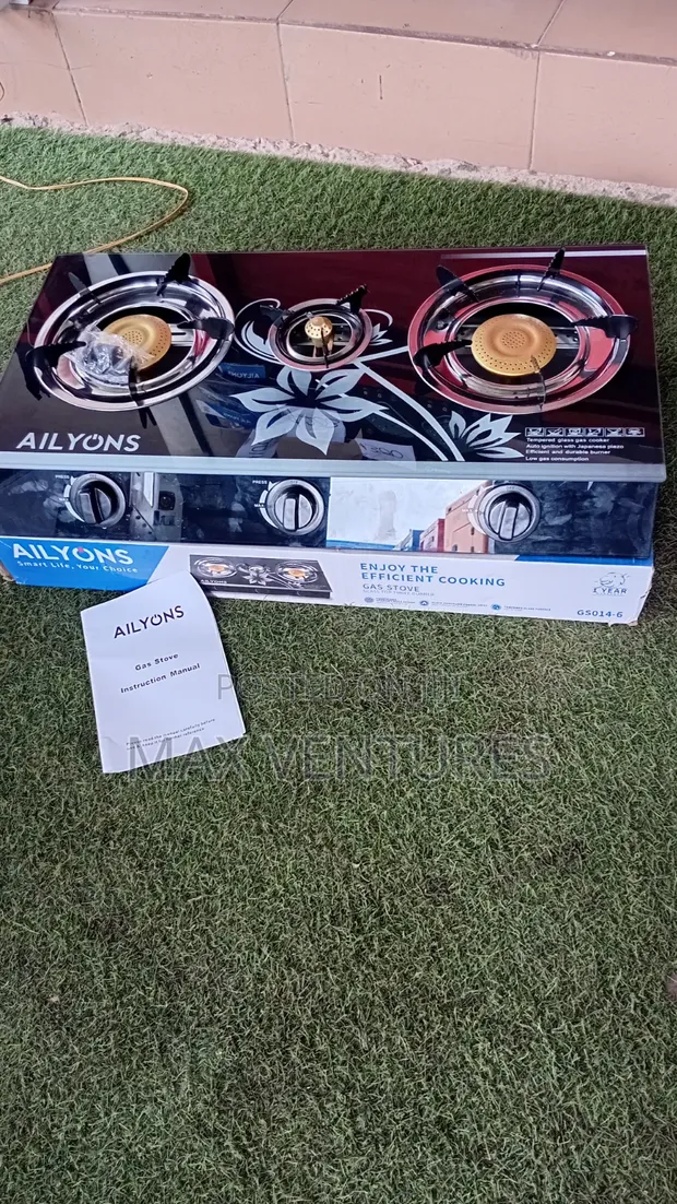 Ailyons 3-in-1 Table Top Gas Stove - Black - 1