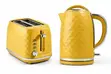 Yellow Diamond Textured Kettle & 2-Slice Toaster Set - 1