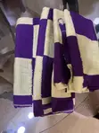 Handwoven Kente Fabric - Checkerboard Design - 3