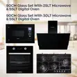 90cm Hex Glass Cooker Set with 55Lt Digital Oven & 25Lt Microwave - 1