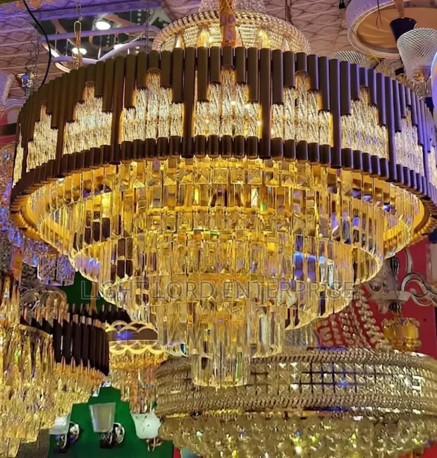 ELK 500mm/400mm Glass Gold Chandelier - 1