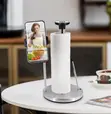Jumbo Tissue Holder with Phone Shelf - Stainless Steel - 3