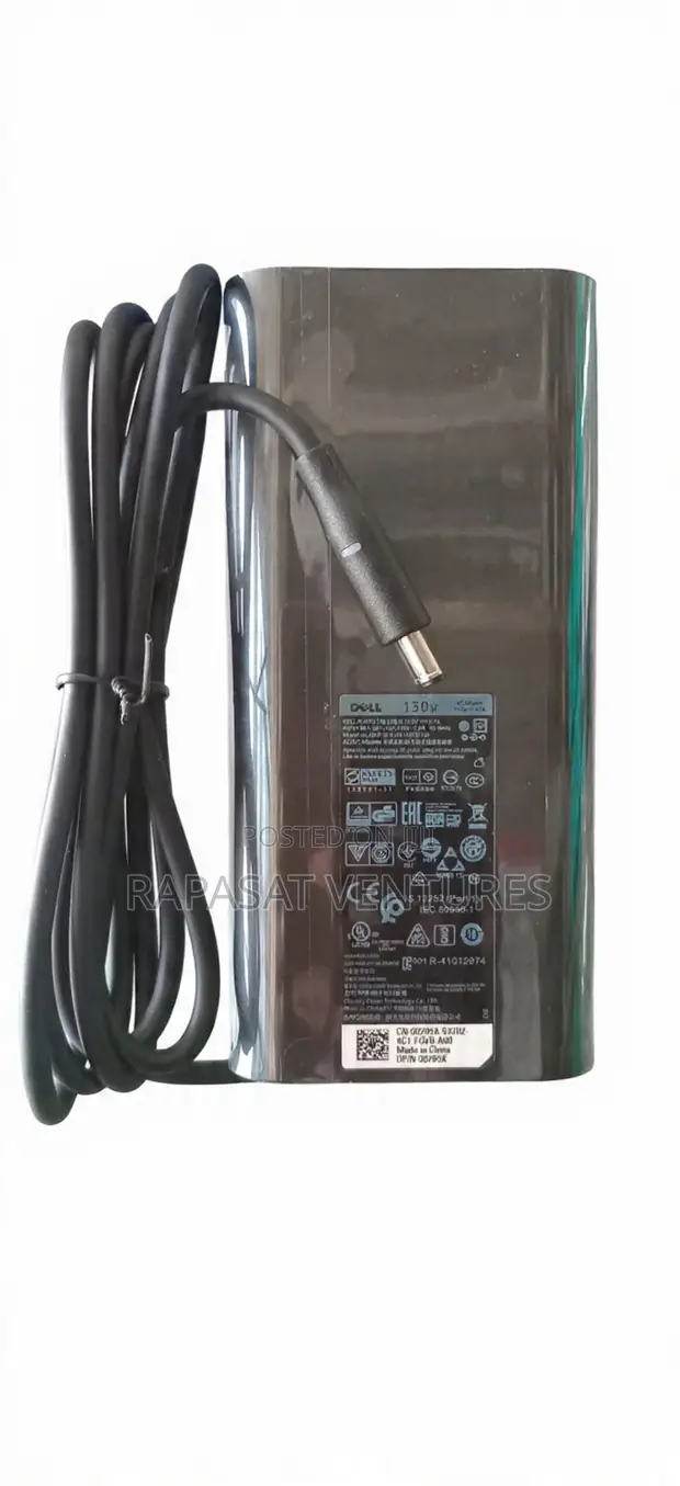 Original Dell 130W Laptop Charger (19.5V 6.67A, Small Pin) - 1