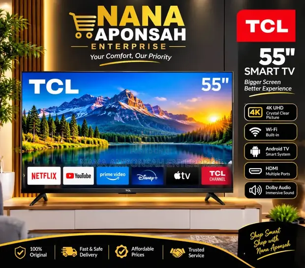 TCL 55 Inch Smart QLED TV - 1